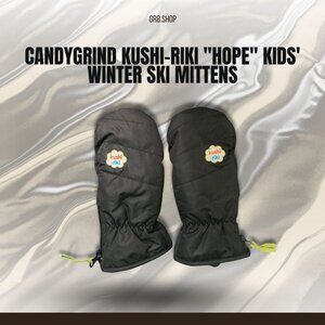 Candygrind Kushi-Riki "Hope" Kids Winter Ski Mittens XS Black
